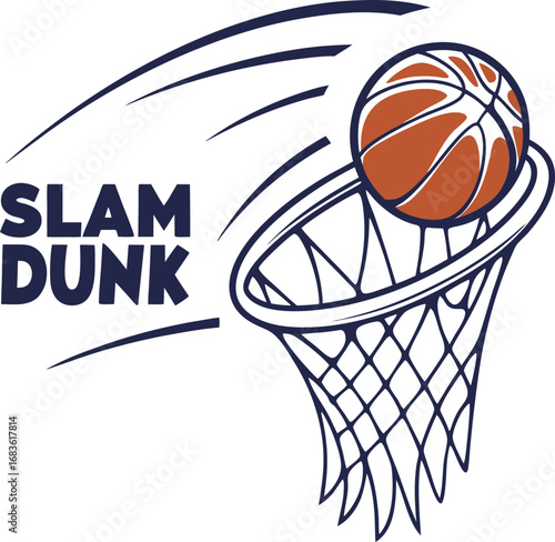 Basketball Slam Dunk Graphic hoop sport