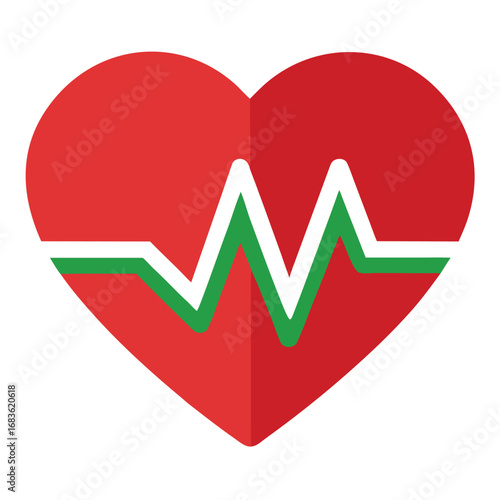 Scalable vector heartbeat ecg icon illustration for medical and health designs eps format