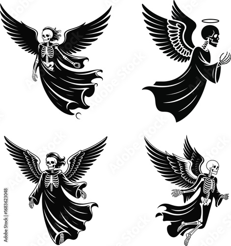 Flying Grim Reaper – Skeleton Angel Artwork