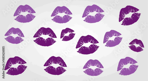Purple Kiss Marks Pattern