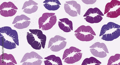 Purple Kiss Mark Pattern
