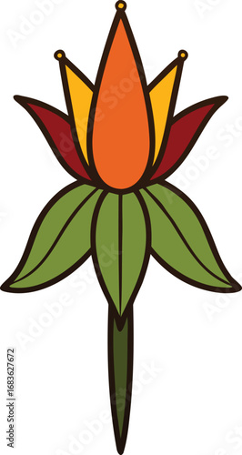 Crown imperial flower vector illustration scalable eps graphic transparent background