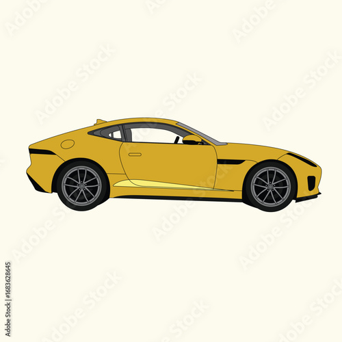 Vector Boat Line Art Illustration