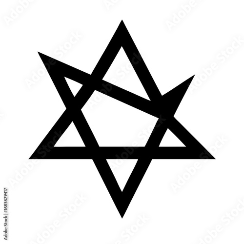 Vector art of abstract star of david symbol for designs