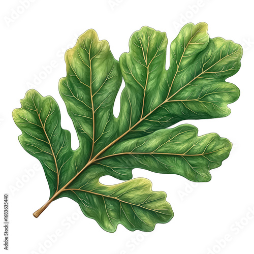 Oak leaf illustration png oak leaf png green leaf png forest leaf png hand drawn leaf png botanical leaf png nature leaf png transparent background image
