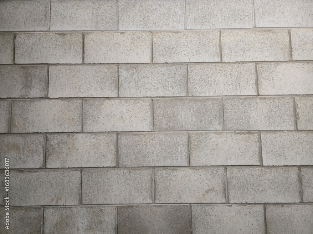 Fototapeta premium Grey Cinder Block Wall Texture