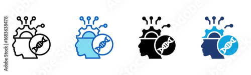 Biohacking icon Multi Style Vector Illustration