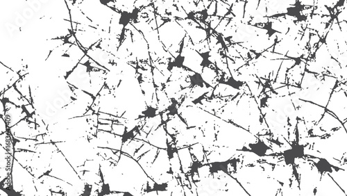 Distressed vintage texture with dust particles on white background. Abstract grunge background with torn crumpled and worn paper effect. 