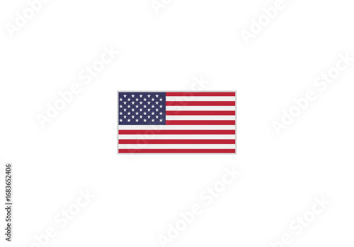 USA flag official red white blue png on transparent background