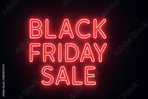 Black Friday and Cyber Monday 2025/2026. A symbol of mass consumption, discounts and holiday shopping.  Conscious consumption, digital sales. Neon signboard.
