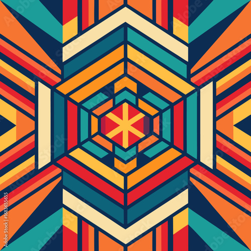 Modern Colorful Geometric Pattern Vector Design