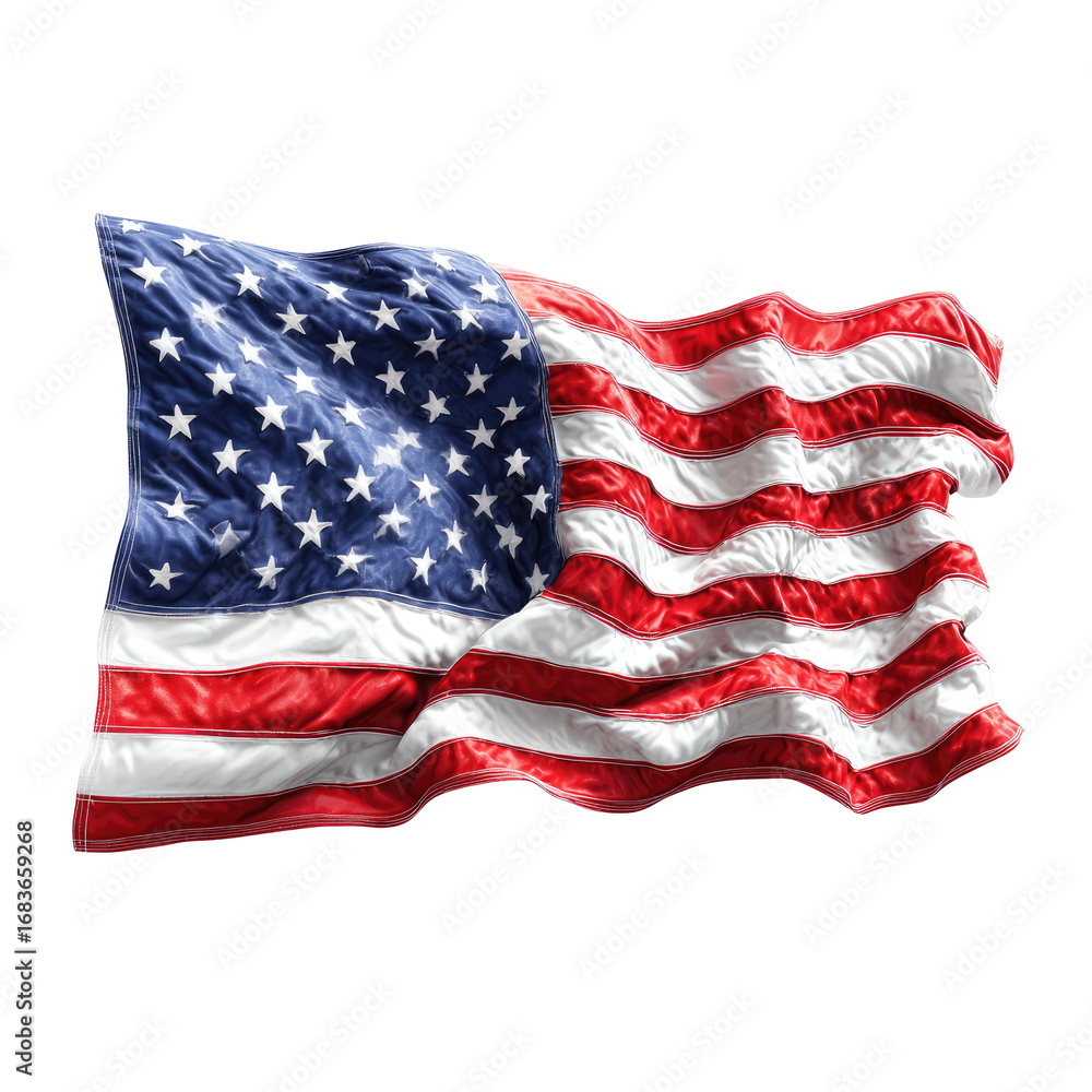 Obraz premium American flag waving in the wind (8)