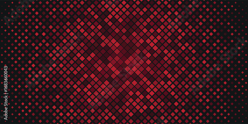modern red pixelated bitmap gradient texture. Black and red dither pattern background. vector background