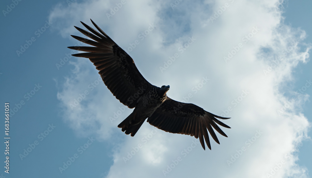 Fototapeta premium Bird in Flight Against Sky