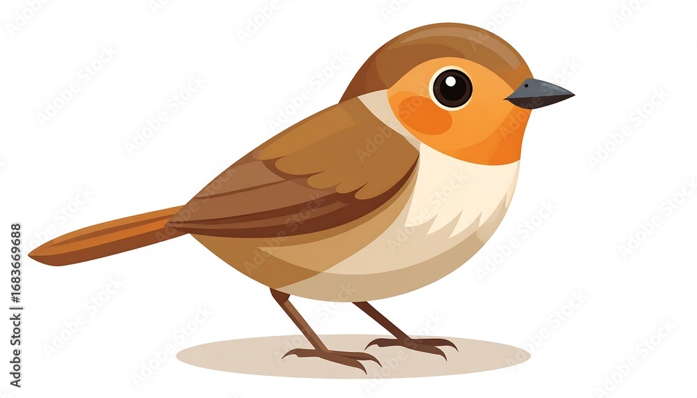Obraz premium Cartoon robin illustration
