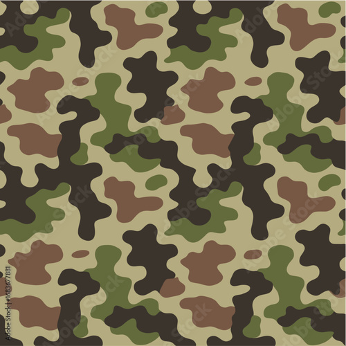 Moro seamless military uniform vector pattern