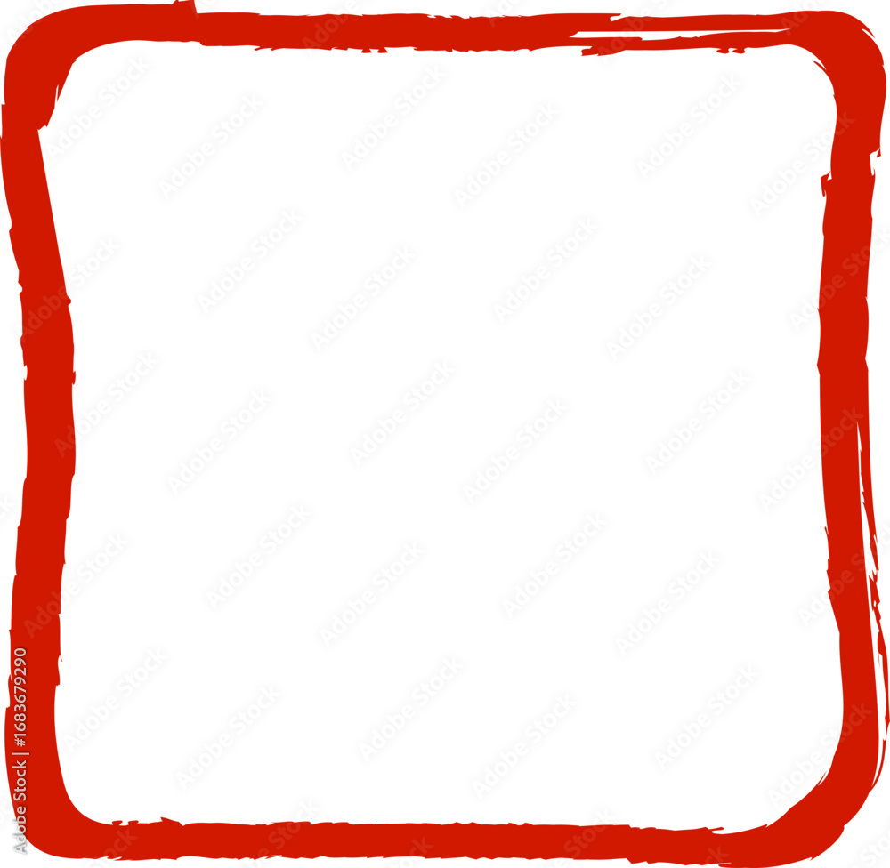 Fototapeta premium 빨간 사각테두리 도장