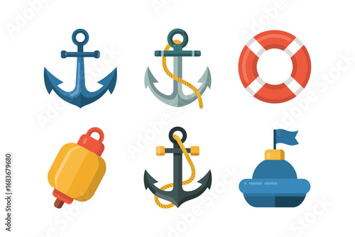 Cruise ship vector illustrations, yacht icons, cargo vessel graphics, fishing boat set, maritime transport design, nautical ocean travel sailing background