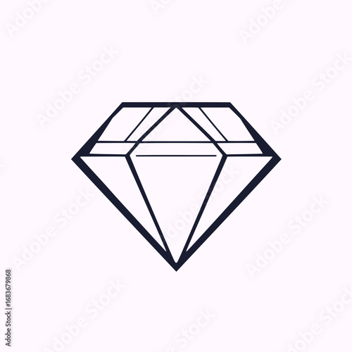 Sparkling brilliant cut diamond, luxury gemstone jewel on white background