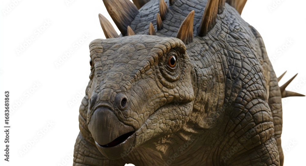 Fototapeta premium Extinct Ornithischian Dinosaur Stegosaurus Cutout Perfect for STEM Curriculum and School Projects