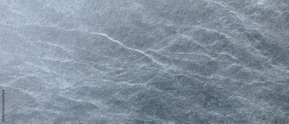 Obraz premium Travertine leathered stone with fine natural white veins and cool gray tones