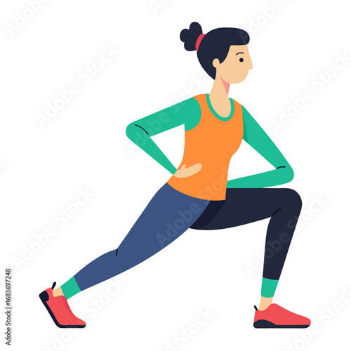 Woman doing a lunge exercise