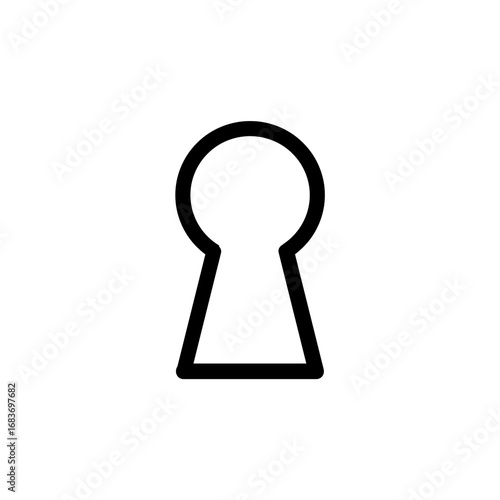 Black Keyhole Icon