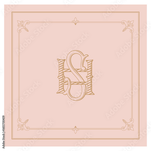 SH, HS, logo SH, Letter SH,  Monogram SH,Wedding Monogram, Wedding Logo, Logo Design , Monogram Vintage