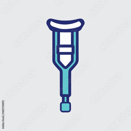 3d rendered illustration of a crutches