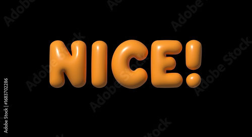Nice 3D Balloon Letters Inflated Style editable text effect Template