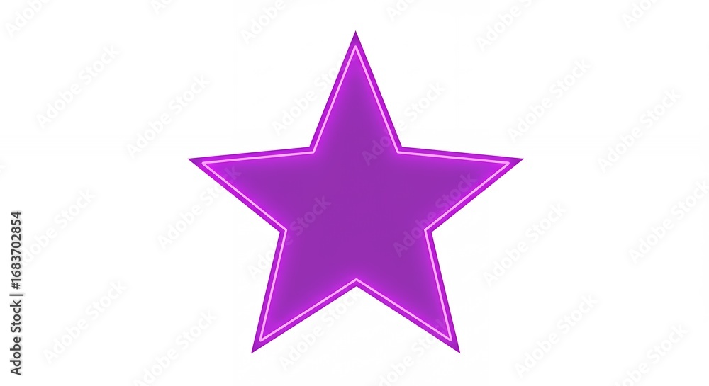 Obraz premium Purple neon star graphic