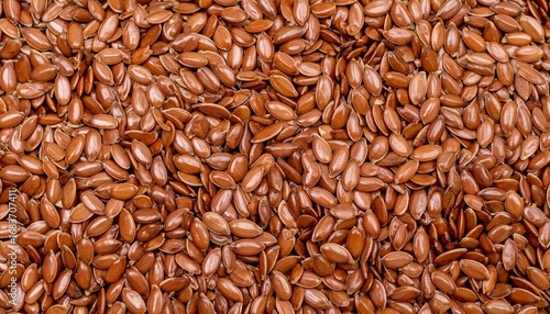 Wallpaper Mural Close-up of shiny brown flax seeds in natural clustered texture. Torontodigital.ca