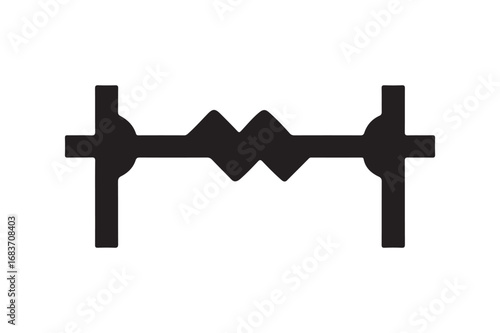Electric fence silhouette.