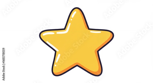 Golden cartoon star