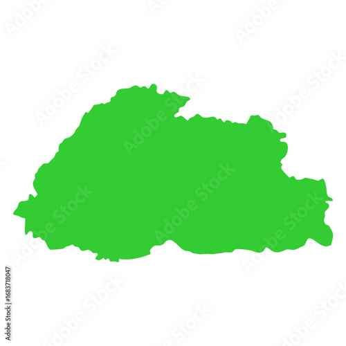 map of bhutan green