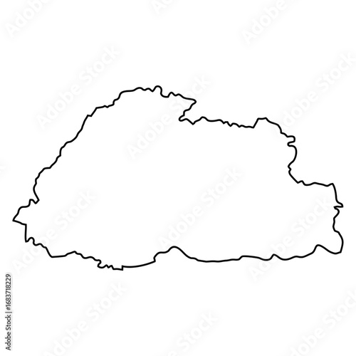 map of bhutan line