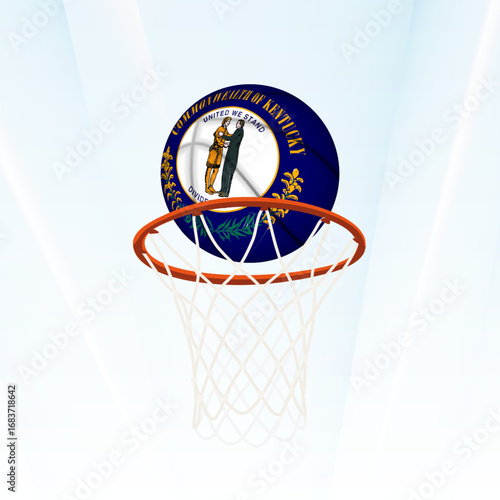 Idaho Flag Basketball Scoring Through Hoop.
