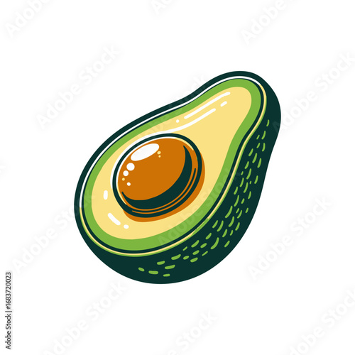 A vibrant, sliced avocado showcasing its creamy texture and rich seed, perfect for culinary use