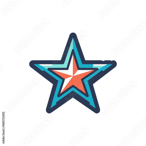 Colorful star shape design symbolizing creativity and achievement in various contexts