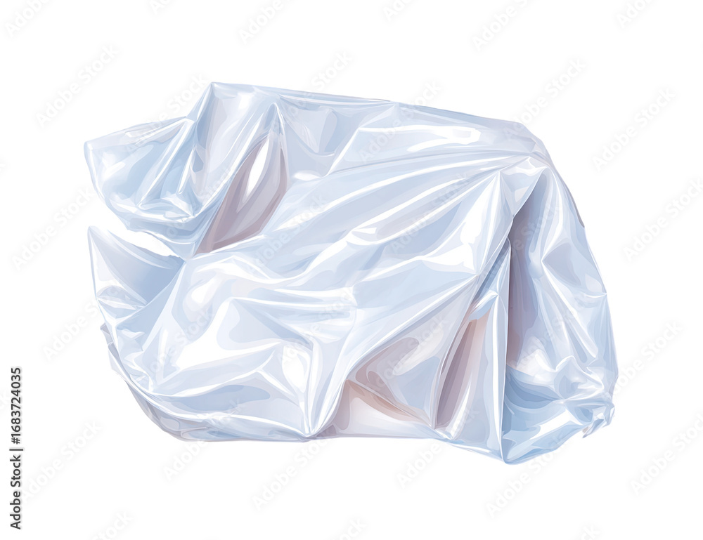 Obraz premium Folded, light-gray fabric; smooth, draped texture