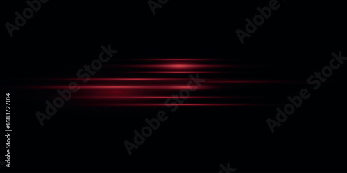 Speed lines light effect, glowing magic rays, abstract neon lines. Police or car lights in motion concept. Vector illustration.