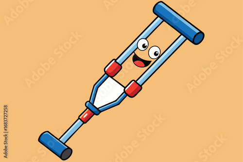 crutch vector icon
