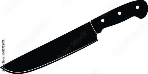 Sharp chef knife kitchen utensil culinary tool professional cooking equipment vector