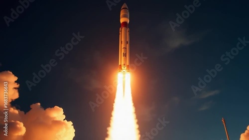 Wallpaper Mural Rocket launch spaceship mission spacecraft take off engine fuel satellite orbit carrying astronauts moon exploration mars cargo safe ignition aerospace engineering progress advancement Torontodigital.ca