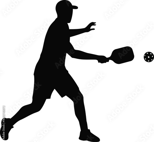 Silhouette of a tennis player serving a ball in action vector