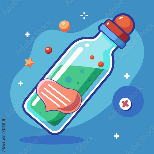 Discover this charming potion bottle illustration, perfect for magical concepts, mystical themes, and creative projects needing a touch of enchantment and wonder.