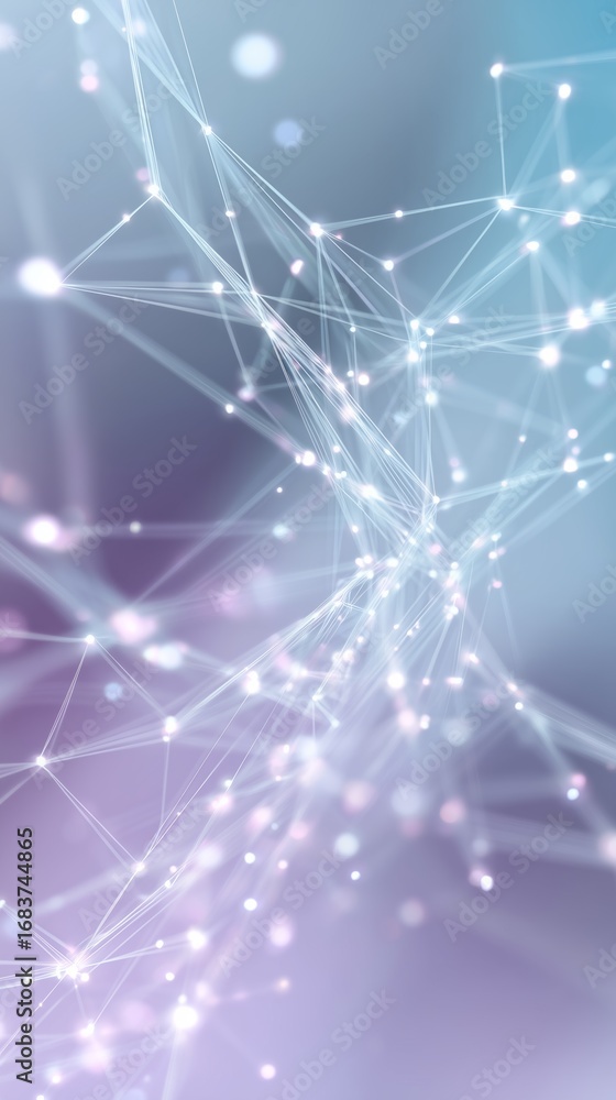 Fototapeta premium futuristic white digital grid with glowing nodes and abstract gradient network
