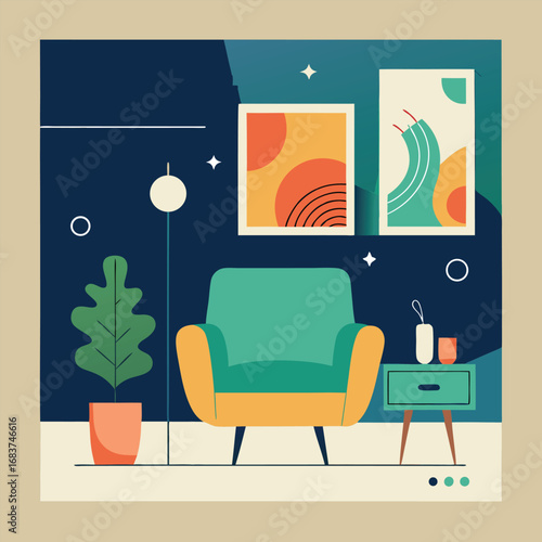 Furnished modern furniture post design