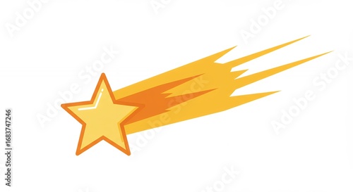 Shooting star graphic illustration