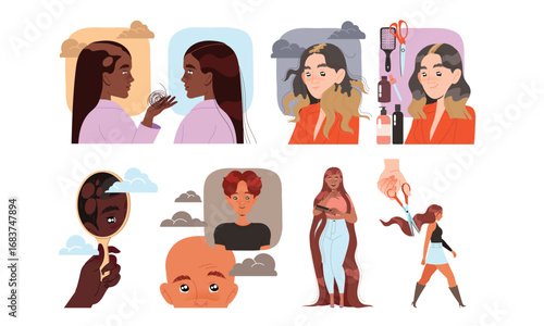 Vibrant and Diverse Portraits Along with Creative Expressions Captured in Digital Art Style